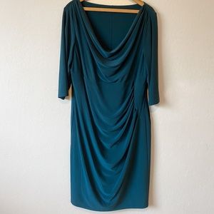 Ralph Lauren green dress with ruching